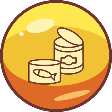 Konserve yemek ikonu. Web için basit illüstrasyon simgesi