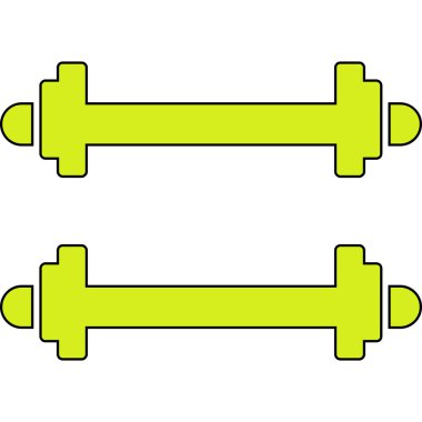 Ağırlıklandırılmış çubuk simgesi web basit illüstrasyon