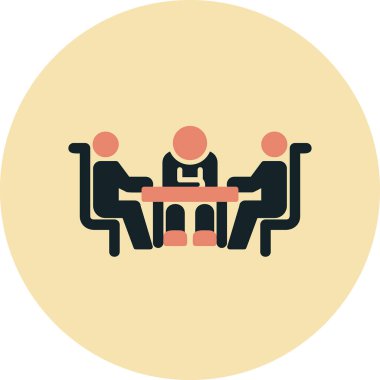 toplantı web simgesi vektör illüstrasyonu 