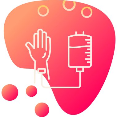 Kan Bağışı Web simgesi, vektör illüstrasyonu 