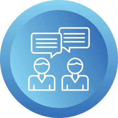 converstation simgesi, vektör illüstrasyonu basit tasarım