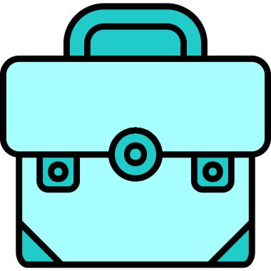 Bavul. Web simgesi basit illüstrasyon 