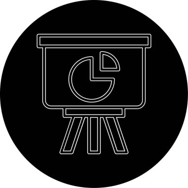 Pasta çizelgesi simgesi, vektör illüstrasyonu 