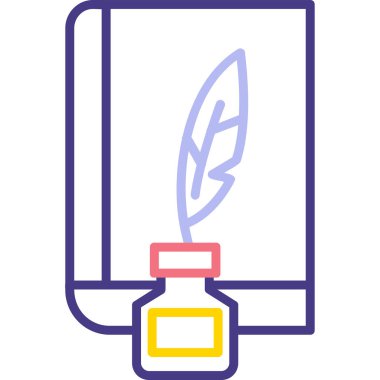 Şiir web simgesi vektör illüstrasyonu