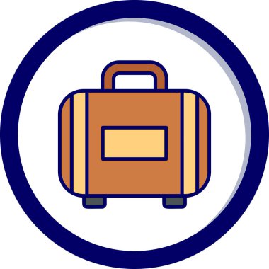 Bavul web simgesi, vektör çizim