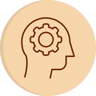 Eleştirel Düşünme Ağı simgesi, vektör illüstrasyonu