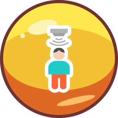 Hareket Sensörü simgesi, vektör illüstrasyonu basit tasarım