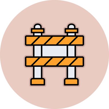 Trafik Bariyeri vektör tasarım şablonu        