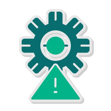 Uyarı vektör çizgisi simgesi, vektör illüstrasyonu 