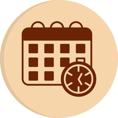 Zamanlama simgesi, vektör illüstrasyonu