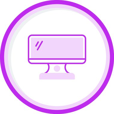 Bilgisayar monitörü. Web simgesi basit illüstrasyon 