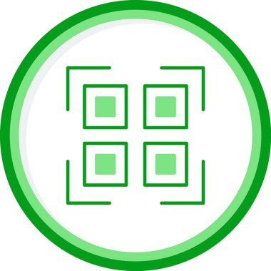 Barkod. Web simgesi basit illüstrasyon         