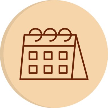 Takvim. Web simgesi basit illüstrasyon