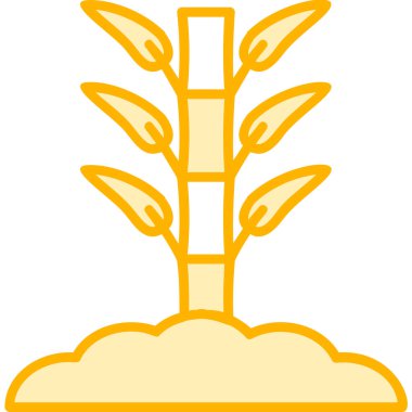 Bamboo icon, vector illustration simple design