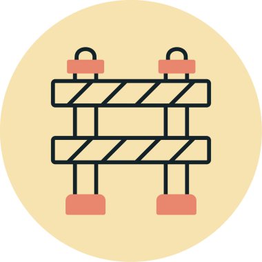 Trafik Bariyeri vektör tasarım şablonu        