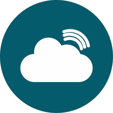 Rss Bulut simgesi, vektör illüstrasyonu basit tasarım