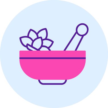 Havan ve tokmak simgeleri, web basit illüstrasyon