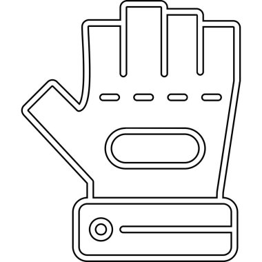 Eldiven simgesi, vektör illüstrasyonu basit tasarım