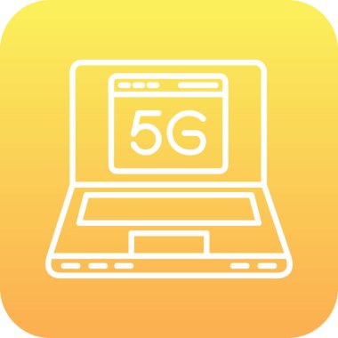 5g araştırma web simgesi, vektör illüstrasyonu 