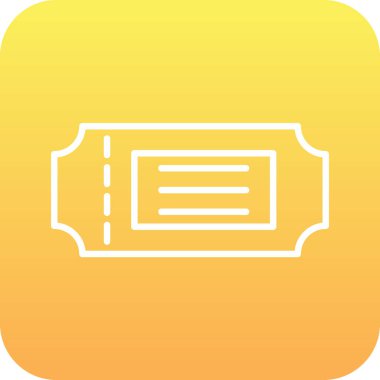 Bilet web simgesi, vektör çizim