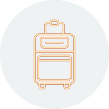 Bavul web simgesi, vektör çizim