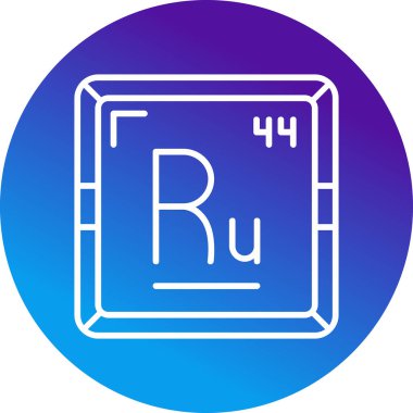 vector illustration of Ruthenium modern icon                       clipart