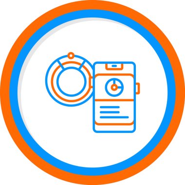 Radar simgesi, vektör illüstrasyonu basit tasarım