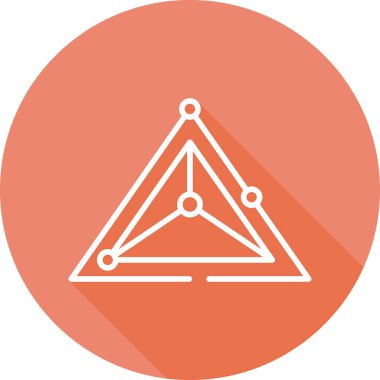 Piramit Grafik simgesi, vektör illüstrasyonu basit tasarım