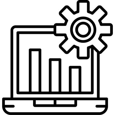bilgisayar dizüstü dişli simgesi