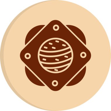 Merkür web simgesi vektör illüstrasyonu