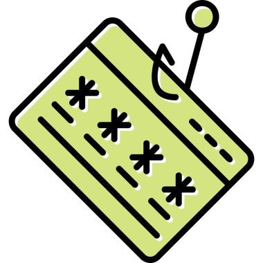 phishing simgesi, vektör illüstrasyonu basit tasarım