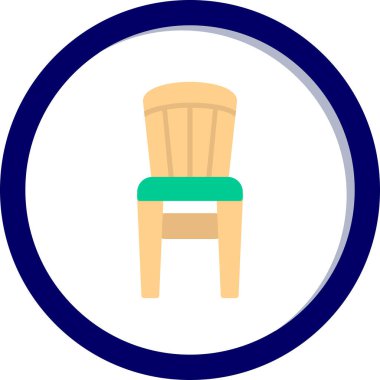 Sandalye. Web simgesi basit illüstrasyon 