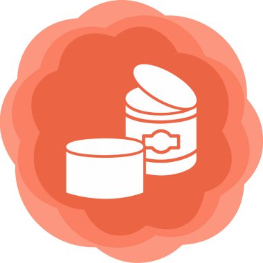 Konserve yemek ikonu. Web için basit illüstrasyon simgesi