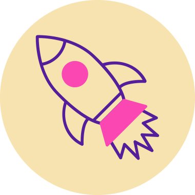 İzole edilmiş arkaplanda roket ağ simgesi