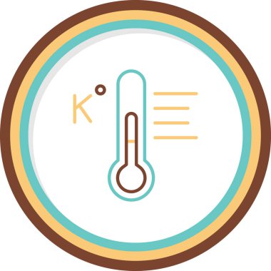 Sıcaklık. Web simgesi basit illüstrasyon