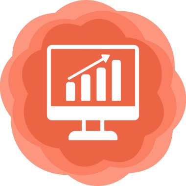 Analytics icon, vector illustration simple design