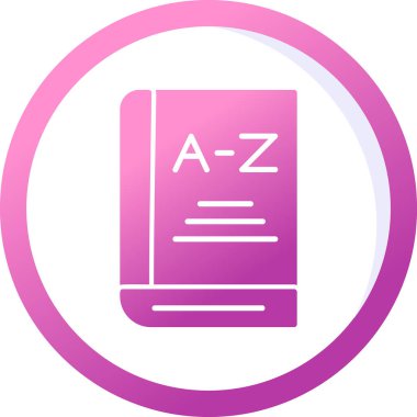 kitap simgesi, gramer konsepti, vektör illüstrasyonu