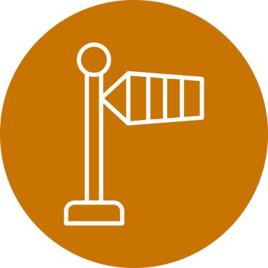 Modern Rüzgar İşareti simgesinin vektör illüstrasyonu                