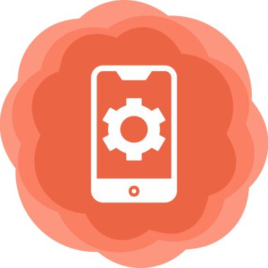 Mobil Ayarlar web simgesi, vektör illüstrasyonu 