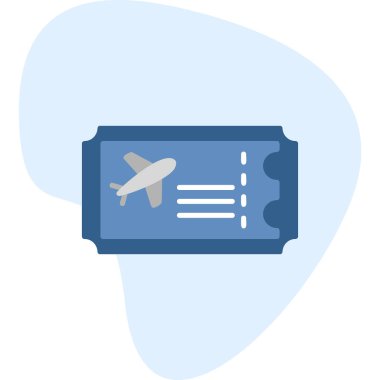 Uçak Bilet simge vektör çizim