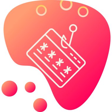 phishing simgesi, vektör illüstrasyonu basit tasarım