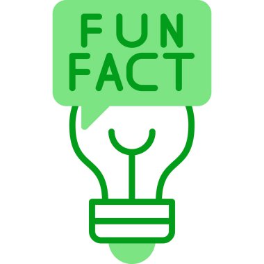 Eğlenceli Gerçekler konuşma balonu web simgesi, vektör illüstrasyonu