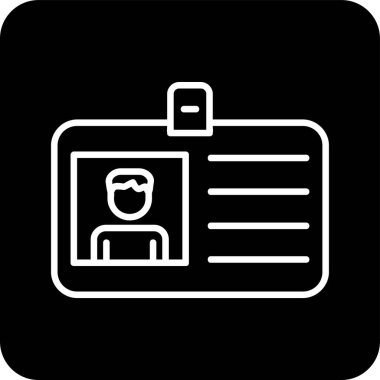 Kimlik kartı web simgesi, vektör illüstrasyonu