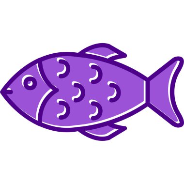 Balık. Web simgesi vektör illüstrasyonu 