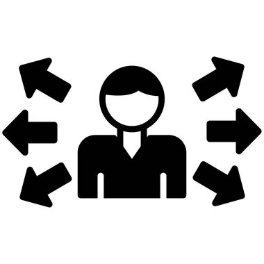 Çoklu görev ağ simgesi, vektör illüstrasyonu 