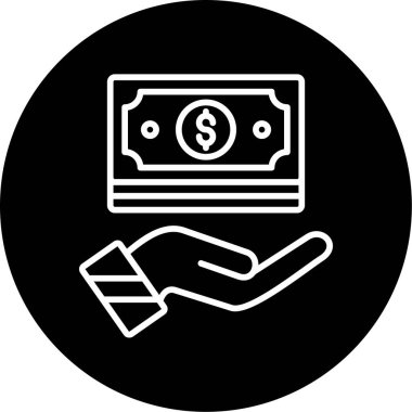 Gelir. Web simgesi vektör illüstrasyonu