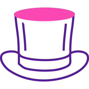 Sihirli Şapka web simgesi, vektör illüstrasyonu 