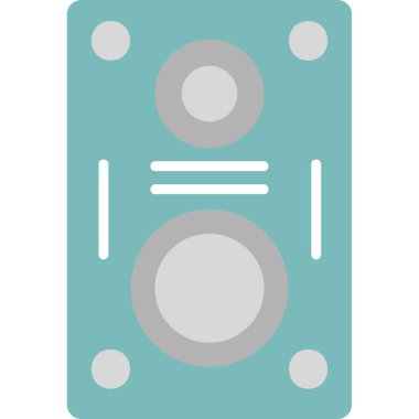 Hoparlör simgesi, müzik kavramının vektör illüstrasyonu