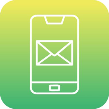 Telefon mesajı simge vektör çizim