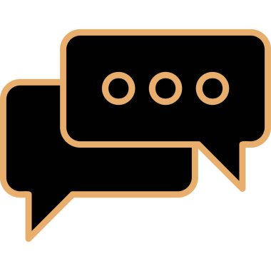 Sohbet baloncukları simgesi, vektör illüstrasyonu basit tasarım